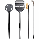  Aluminum Pizza Shovel Round Detachable Pizza Peel Perforated with Wood Handle