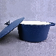  3.1qt 5.2qt Customized Color Mette Enameled Cast Iron Casserole Dish with Lid for Bakeware Oven