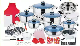  Wholesale Hot Kitchen Equipment Tools Cooking Frypan Saucepan Stock Pot Steamer Stainless Steel 54PCS Cookware Set