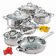  12-Pieces Stainless Steel Cookware Set Silver