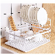  Food Grade 2tier Dish Drying Rack Kitchen Organizer Shelf Dish Drainer Rack Countertop Storage Holder& Rack with Utensil Holders 5%off