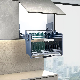  2 Shelves Pull Down Elevator Basket Dish & Plate Holder Kitchen Appliance Wall Cabinet Storage Rack