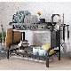  Promotional Double Drip Tray Kitchen Dish Drain Rack 2 Tier Dish Drying Rack Cutlery Drainer