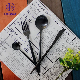  Western Restaurant Hotel Kitchen Silverware Knife Spoon Fork Solid Matte Black Flatware Stainless Steel Cutlery