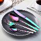  China Factory 18/0 Rainbow Flatware Stainless Steel Spoon and Fork/Knife Colorful Kitchen Accessories Cutlery