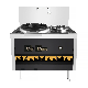 Chinese Tang Style Kitchen Equipment Commercial Stainless Gas Hob Cooking Stove