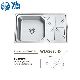  Walnut Stainless Steel Sink Single Bowl Single Board Kitchen Equipment Wla8650-D