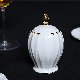 Ceramic Container Gold Bone China Sugar Bowl Lid Sugar Jar