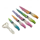  5 Kitchen Knives and 1 Ceramic Peeler - Rainbow Kitchen Knife Set with Color-Coded Handle, Food Safe Non-Stick Coating - Chef Knife Set in Luxury Gift Box