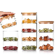  Glass Spice Jars with Airtight Lid Stackable Bottles for Kitchen Seasoning