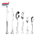  6-Pieces Mirror Dinnerware Silverware Tableware Set High Grade Dinner Set Wrench Shape Knife Spoon Fork 304 Stainless Steel Cutlery