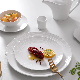  New Design Porcelain Round Plates Dinner Set for Wedding and Banquet