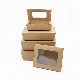Kraft Paper Salad Lunch Food Packaging Window Box