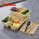Wholeale Disposable Take Away Food Grade Eco-Friendly Packaging Bamboo Pulp Lunch Box for Food Packaging manufacturer