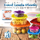  7PCS/14PCS PP Material Plastic Food Storage Container with Rainbow Lids