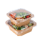  Customized Kraft Paper to Go Boxes Take Away Lunch Packing Boxes Square Paper Food Container