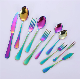  18/0 Colorful Flatware Stainless Steel Tableware Set Multicolor Dinnerware Cutlery Set Bulk Dinner Set for Home Hotel Restaurant