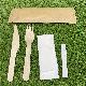 Eco Friendly Disposable Birch Wooden Cutlery Sets with Tissue Paper Toothpick
