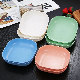 Creative Saucer Plastic Dinner Plate Snack Tableware Fruit Dish with Holder Mi24809