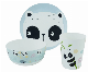  Eco Friendly Nature Plant Material Reusable Cartoon Design PLA Kids Dinnerware Set Kids Feeding Wares with Plate Mug Bowl Food Safe Melamine Free