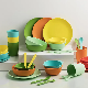  Custom Logo Amazon Microwave Dishwasher Safe PLA Plastic BPA Free Eco Friendly Biodegradable Dinnerware Set Plate Bowl Tableware