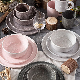  Popular Modern Flat Shape Reactive Glazed Stoneware 16PCS Dinnerware Set
