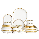 Luxury Plate Rustic Stoneware Reactive Glaze Dinner Set Ceramic Dinnerware Sets