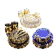  Black Clear Wine Cup Plates Set Luxury Dinnerware Gold and Black Plates Sets Dinnerware Crystal Plate Set for Restaurant