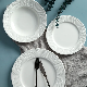  18PCS Dinner Sets Embossed Weave New Bone China Dinnerware Sets