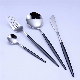Amazon Hot Sale Tableware Black Dinnerware Stainless Steel Cutlery