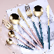  Basic Customization New Product Portuguese Style Colorful Handle Stainless Steel Cutlery Set