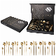 Wholesale Kitchen 24PCS Gold Dinnerware 304 Stainless Steel Cutlery Set