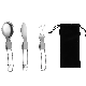 Portable Camping Travel Stainless Steel Folding Cutlery Set in Pouch