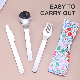 Wholesale Reusable 3-Pieces Portable Stainless Steel Tableware Set