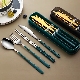  Camping Portable Dinnerware Knife Fork Spoon Chopstick Stainless Steel Cutlery