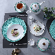 Luxury Christmas Tableware Modern Bone China Dinnerware Set for Stars Hotel