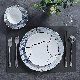 Blue and White Elegant Hotel Supply Tablerware Bone China Dinner Set Chinaware