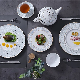  Restaurant Dinnerware Blue Bone China Dinner Set Fine Tableware for Hospitality