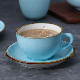  Fancy Espresso Cups Ceramic Coffee Mug Personalized Tea Cup Saucer Set Restaurant Tableware Blue and White Porcelain Tea Set