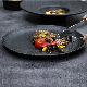 Round Black Ceramic Plates Dishes Plates Porcelain China Dishes