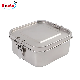  740ml Biodegradable Tablware Stainless Steel Bento Lunch Storage Container with Lid and Buckles