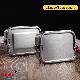  Hot Selling 700ml Outdoor Biodegradable Lfbg Certificate Patent Sushi Berger Nuts Snack Box Stainless Steel Lunch Box Silicone Ring Storage Box with Buckles