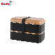  Laege Capacity Bamboo Lid 2 Tiers Stainless Steel Lunch Box with Cutlery Inner Box for Kids