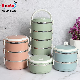  China Wholesale Plastic Product Japanese Style Multi-Layer Steel Plastic Lunch Box Tiffin Carrier Thermal Lunch Box