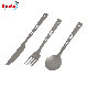  Light Luxury Ultralight Portable Camping Hiking Titanium Cutlery Set for Outdoors