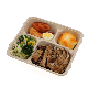  100% Biodegradable Bagasse 4 Compartment Take out Box Sugarcane Pulp Tableware