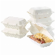  Biodegradable Disposable Surgarcane Bagasse Pulp 9X6 Box Clamshell Food Container