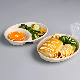 Disposable Food Container Bagasse Bowls 850ml Oval Bagasse Bowl with Compartment manufacturer