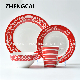  Wholesale Tableware Custom Logo Pattern Christmas Ceramic Dinnerware Porcelain Dinner Set