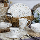  New Design Custom China Porcelain Luxury Tableware Pure White New Bone China Fresh Plant Printing Dinnerware Set